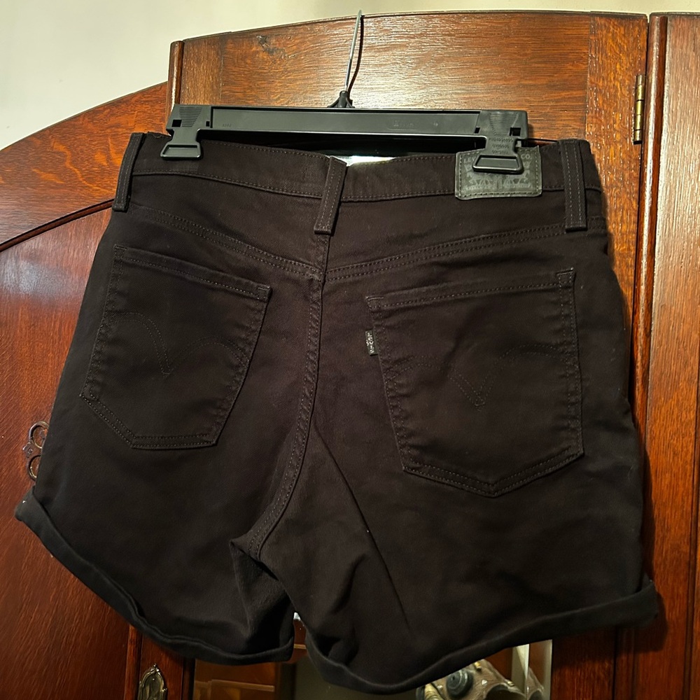 Levi's Black Jean Shorts High-Waisted Classic
